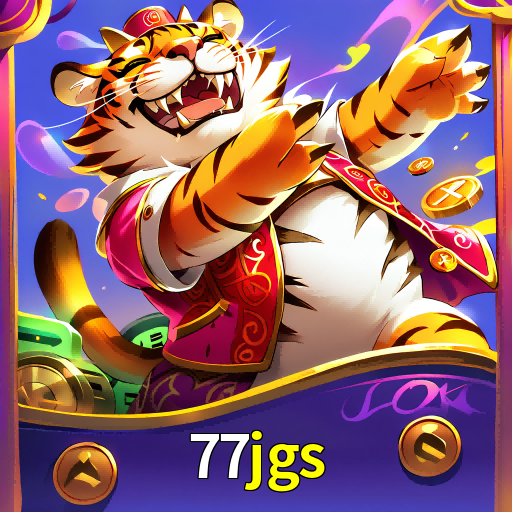 Imagem promocional da 77jgs mostrando a plataforma e suas vantagens